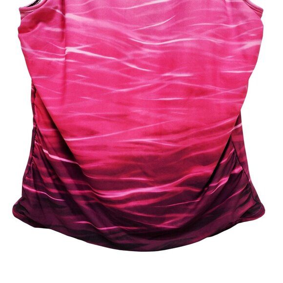 Womens Swimsuit Sleeveless Gradient Pink Tank Top By Daci Size 2XL - Picture 5 of 9